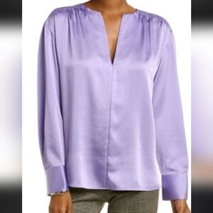 Vince Light Purple Satin Blouse Size 2X NWOT